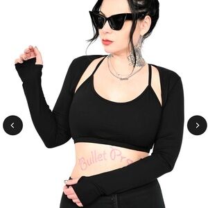 Signature bolero with thumb holes. Size large.